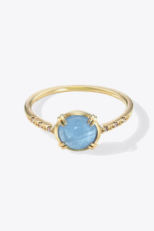 Sea Glass Blue Ring